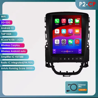 Autoradio Opel Astra J 2009-2015 2G+32GB CarPlay-ANDROIDAUTO Wireless + Retro. - Imagen 1 de 4