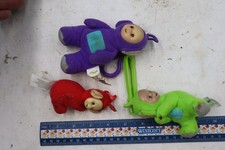 3x Teletubbies Puppet Key Chain Clip On Beanbag Plush Dipsy Tinky PO