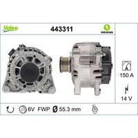 Valeo 443311 Generator FüR Peugeot Citroen Opel DS Fiat Vauxhall 308 5008 2008
