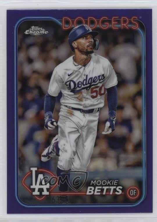 2024 Topps Chrome Purple Refractor 63/250 Mookie Betts #296 0w8