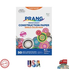Versatile 12" x 18" White Construction Paper - 50 Sheets for Creative Arts
