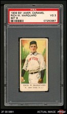 1909 American Caramel E91-B Rube Marquard HOF Type B PSA 3 - VG
