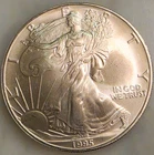 1995 American Silver Eagle $1 Brilliant Uncirculated, Silver, 1 oz, Low Mintage!