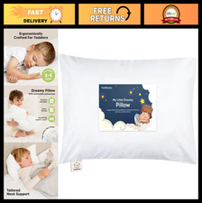 Soft Organic Cotton Toddler Pillow Case 13x18 Kids Travel Sleep Pillow, Wash