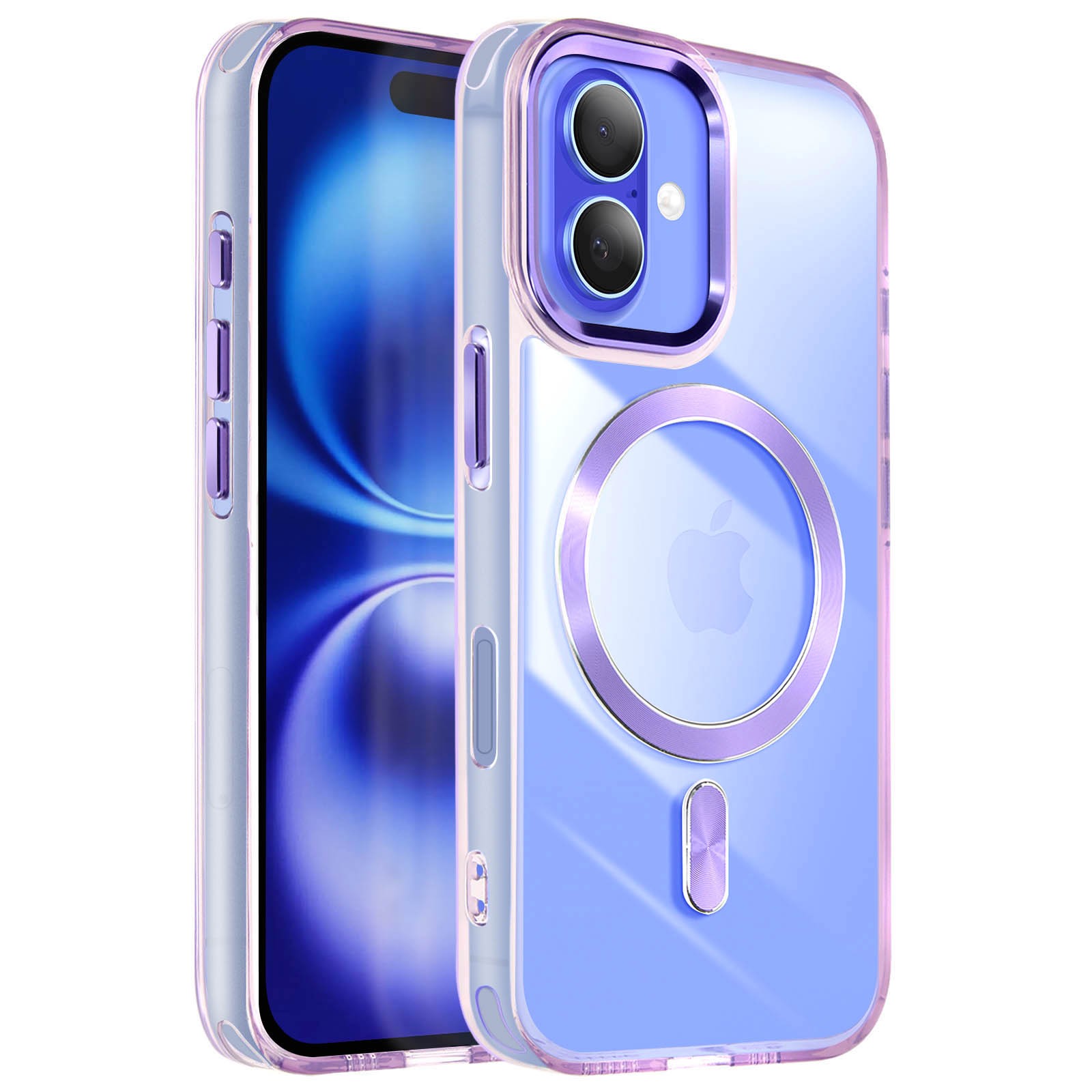 Coque iPhone 16 Plus fine violette contre les rayures quotidiennes