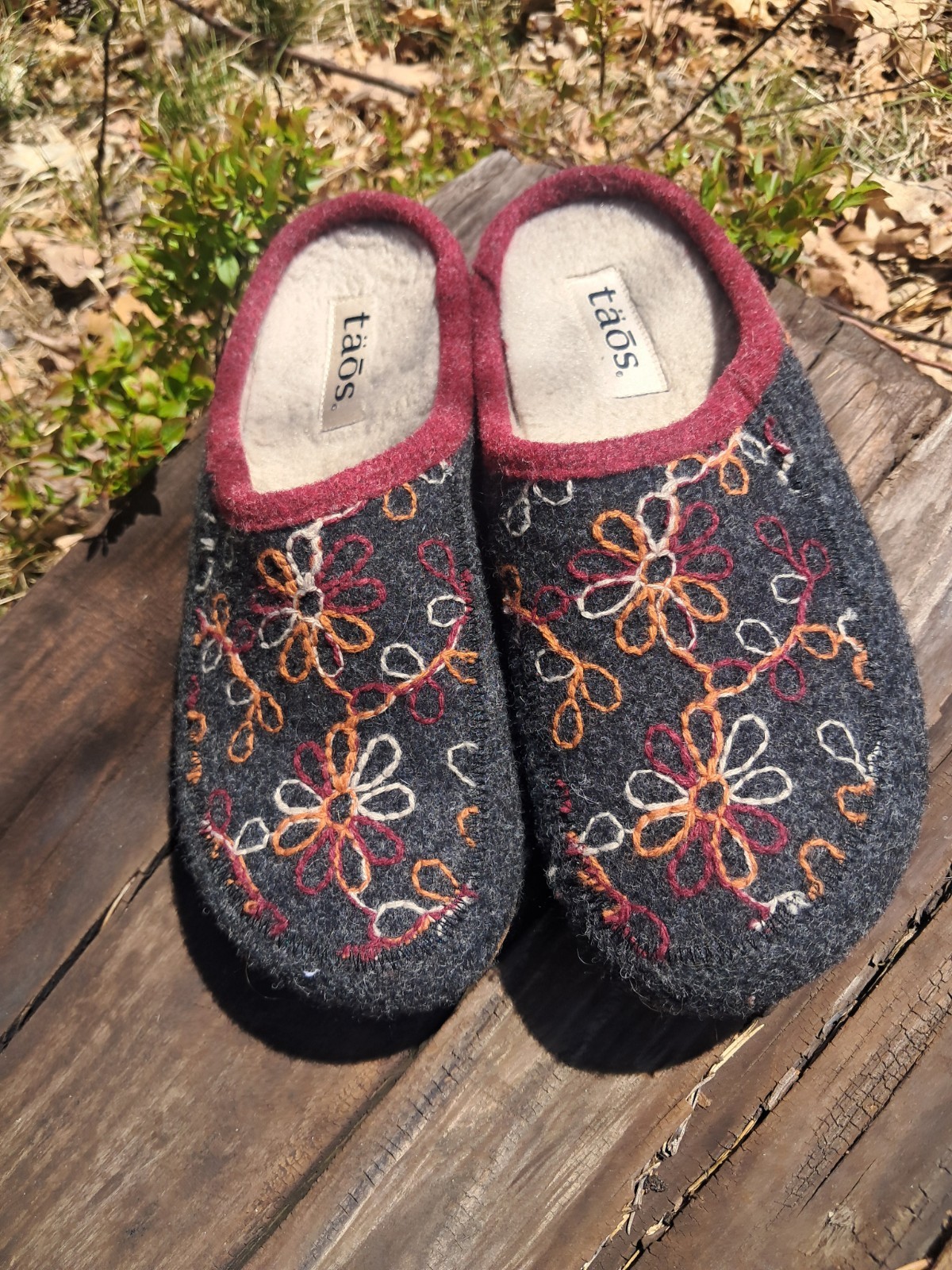 Taos Woolflower Clog Charcoal Women’s 38 US size 7 1/2