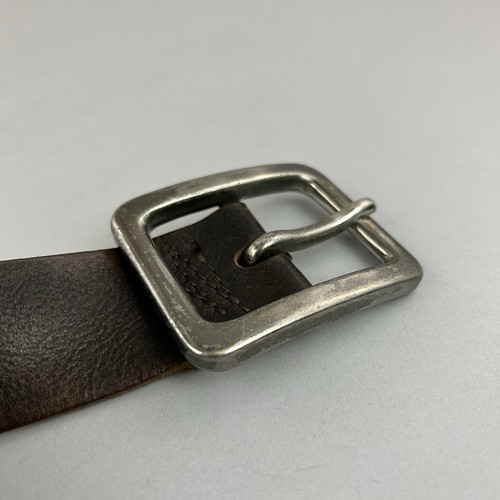 Gap England Brown Distressed Leather Jeans Vintage Belt Size 34 41" Long Length - Picture 4 of 14