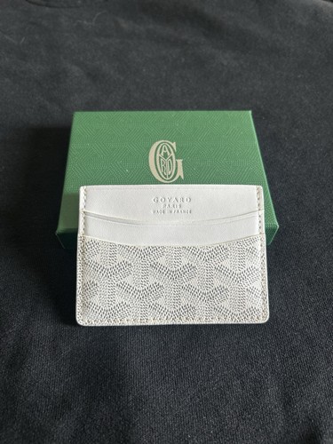 Goyard Saint Honorè Card Holder Wallet White
