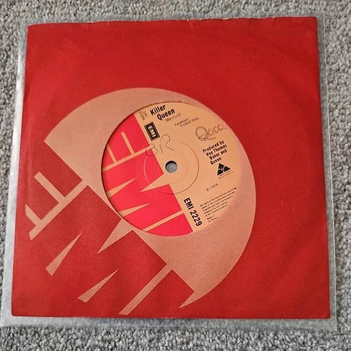 Extremely Rare UK Solid Center Queen Killer Queen 7" vinyl record 1974