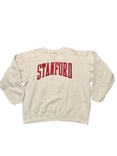 VINTAGE 90s Galt Sand Stanford University Crewneck Sweatshirt Red Arched Block L