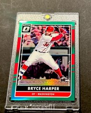 2016 DONRUSS OPTIC BRYCE HARPER GREEN PRIZM REFRACTOR SSP #d 2/5! ONLY 5 MADE!
