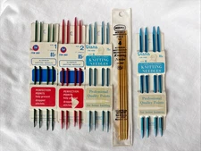 Lot of 5 Boye Diana Scovill Aluminum Double Point Knitting Needles, 1, 2 3, 4, 6