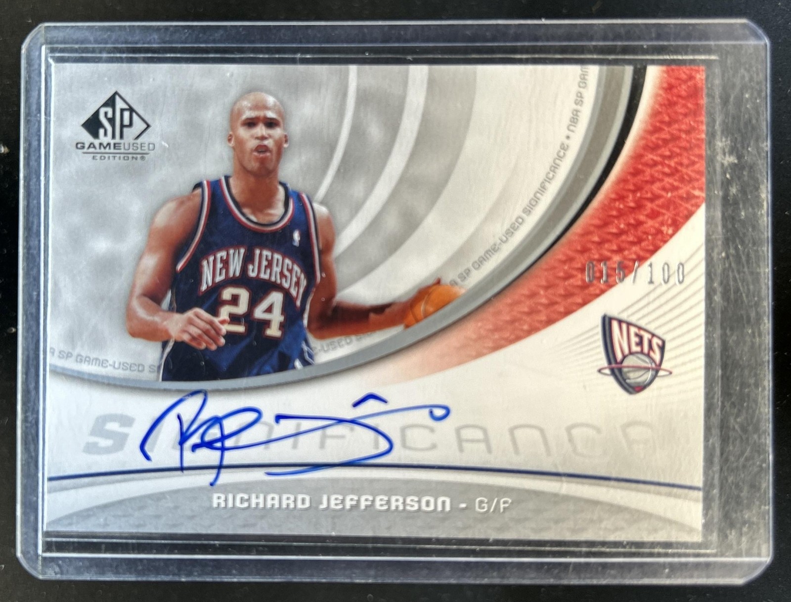 2005-06 SP Game Used Richard Jefferson SIGnificance Auto Autograph #/100 Nets view 1