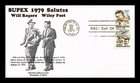 DR JIM STAMPS US US COVER WILEY POST AVIATION PIONEER FDC COMBO WILL ROGERS