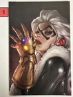 GIANT SIZE BLACK CAT INFINITY SCORE #1 LEE VIRGIN VARIANT MARVEL 8.0