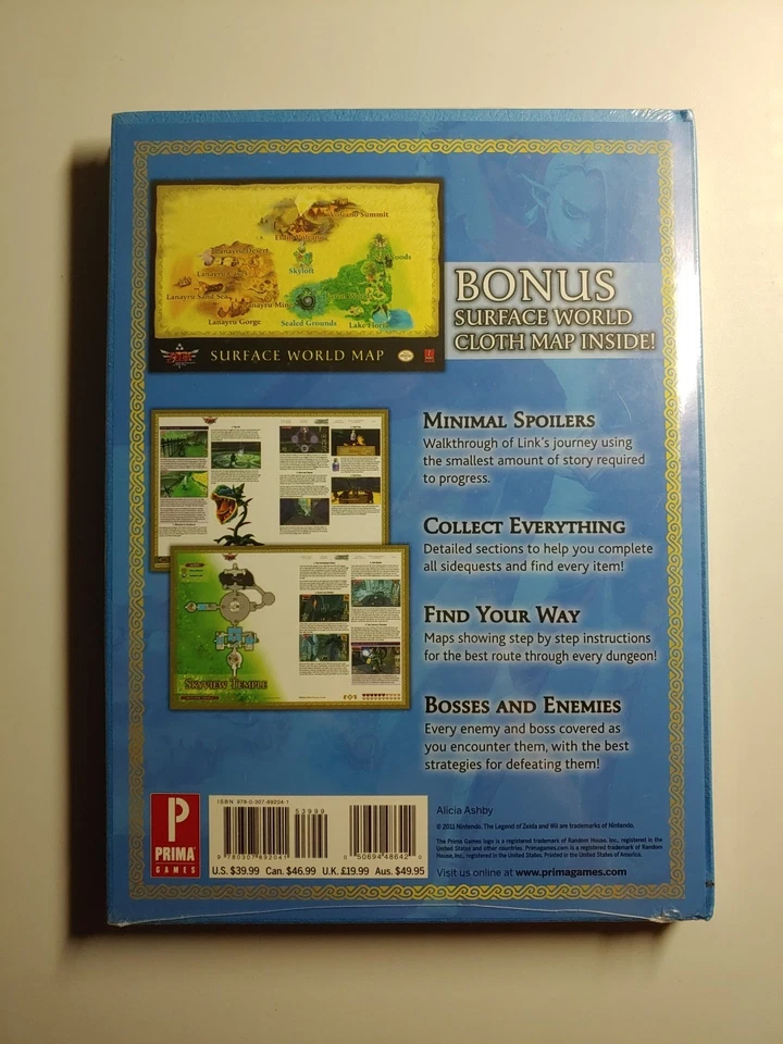 Legend Of Zelda Skyward Sword Hardcover Strategy Guide New Sealed - Image 2 of 2