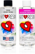ArtResin Epoxy Resin  High-Gloss Clear Coat for Artwork 4oz Resin  4oz Hardener