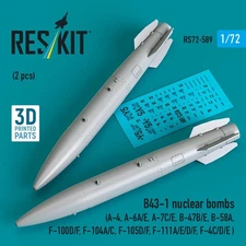 1/72 Reskit RS72-0589 B43-1 nuclear bombs (2 pcs) (A-4, A-6A/E, A-7C/E, B-47B/E,