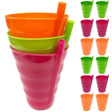 12 Sip-A-Cups With Built In Straw 10oz Kids Sippy Tumbler Drinking Cup BPA Free
