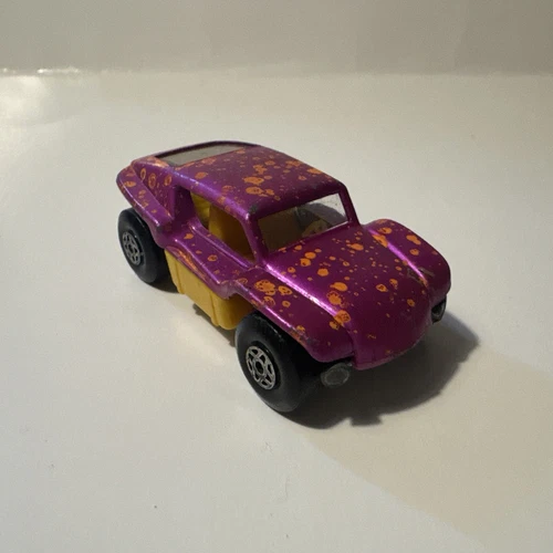 1970 Vintage Lesney Matchbox Series #30 Beach Buggy Pink/Orange Car