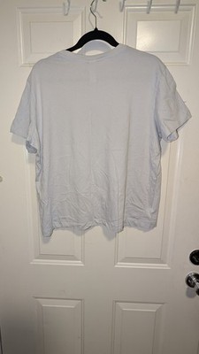 H&M Basics Grey T Shirt Size XL Women s 100% Cotton Short Sleeve Casual Top