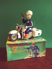 Seltener Daiya Japan Motorcycle Cop Motorrad Blechspielzeug mit OVP