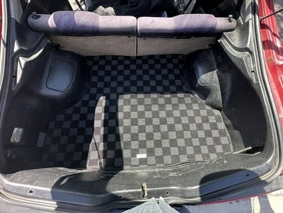 P2M for Acura Integra 1994-01 DC2 Coupe Rear Trunk Carpet Mat Checker Dark Grey