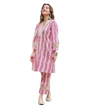 Women's Cotton Blend Kurta with Pant-Suitable for Every Indian Occasion