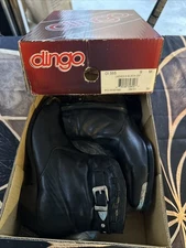 Ladies Size 9 Dingo Black Boots With Silver Buckles And Toe Excellent Condition