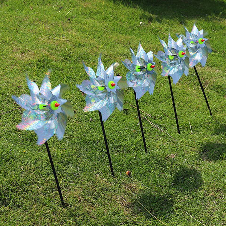 5/10X Bird Repellent Reflective Bird Scarer Windmill High Reflection ...