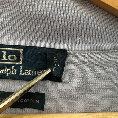 Polo Ralph Lauren Mens Size XL Polo Shirt Sweater Lilac Knit Pima Cotton Pony - Picture 5 of 19