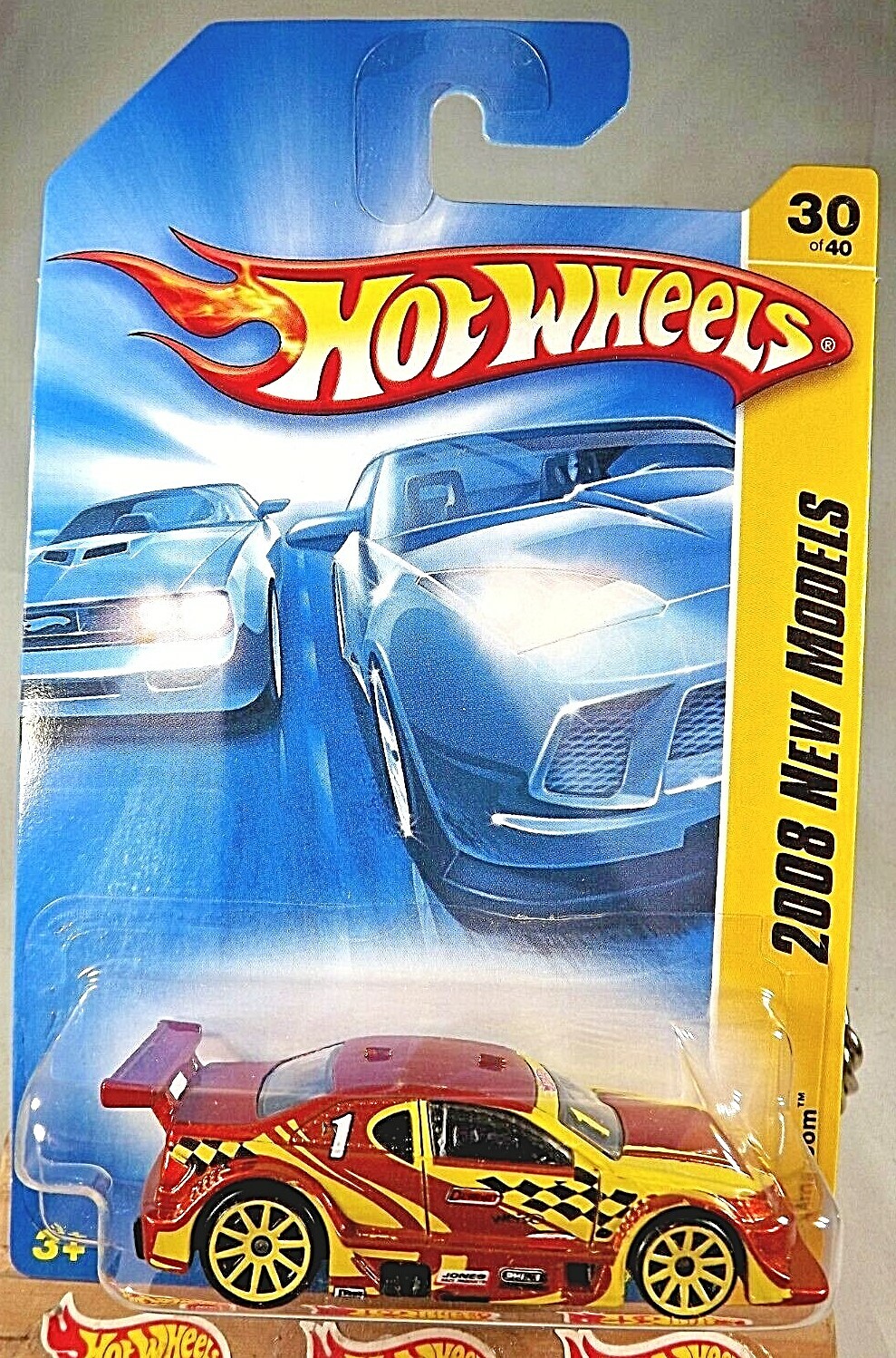 2008 Hot Wheels #30 New Models 30/40 AMAZOOM Orange Variant w/Yellow 10 Spokes