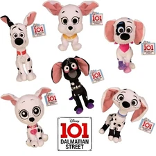 101 Dalmatian Street 10" Plush Disney Soft Stuffed Toy Dylan Dante DaVinci Dolly