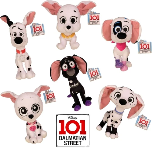 101 Dalmatian Street 10" Plush Disney Soft Stuffed Toy Dylan Dante DaVinci Dolly