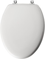 Mayfair 144cp 000 Molded Wood Toilet Seat With Chrome Hinges, Sta-tite Seat Fast on sale Mayfair 144cp 000 Molded Wood Toilet Seat With Chrome Hinges, Sta-tite Seat Fast on sale
