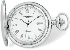 Charles Hubert Stainless Steel White Dial with Date Pocket Watch XWA583