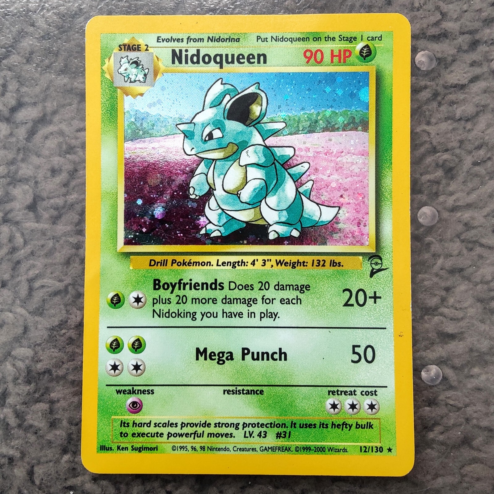 Pokémon TCG Nidoqueen Base Set 2 12/130 Holo Unlimited NM