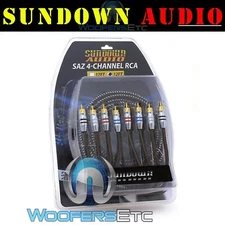 SUNDOWN AUDIO 12FT SAZ 4CHANNEL SOLID 100% OFC COPPER TWISTED RCA AMPLIFIER WIRE