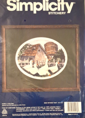 Simplicity Stitchery Gone A Calling By Lillian Evans  10 x 18 no mat NEW