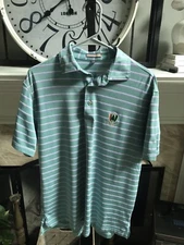 PETER MILLAR men's Summer Comfort golf polo shirt Pine Valley logo  M