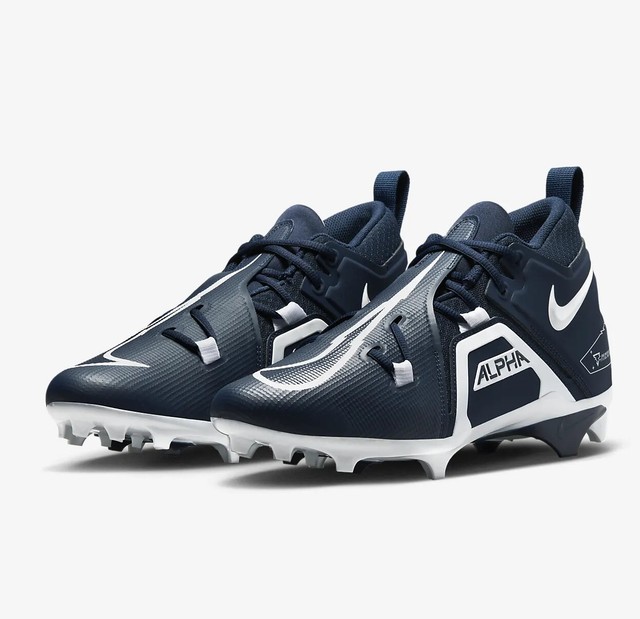 Nike Alpha Menace Pro 3 Mid Football Cleats Navy Blue CT6649400 Mens