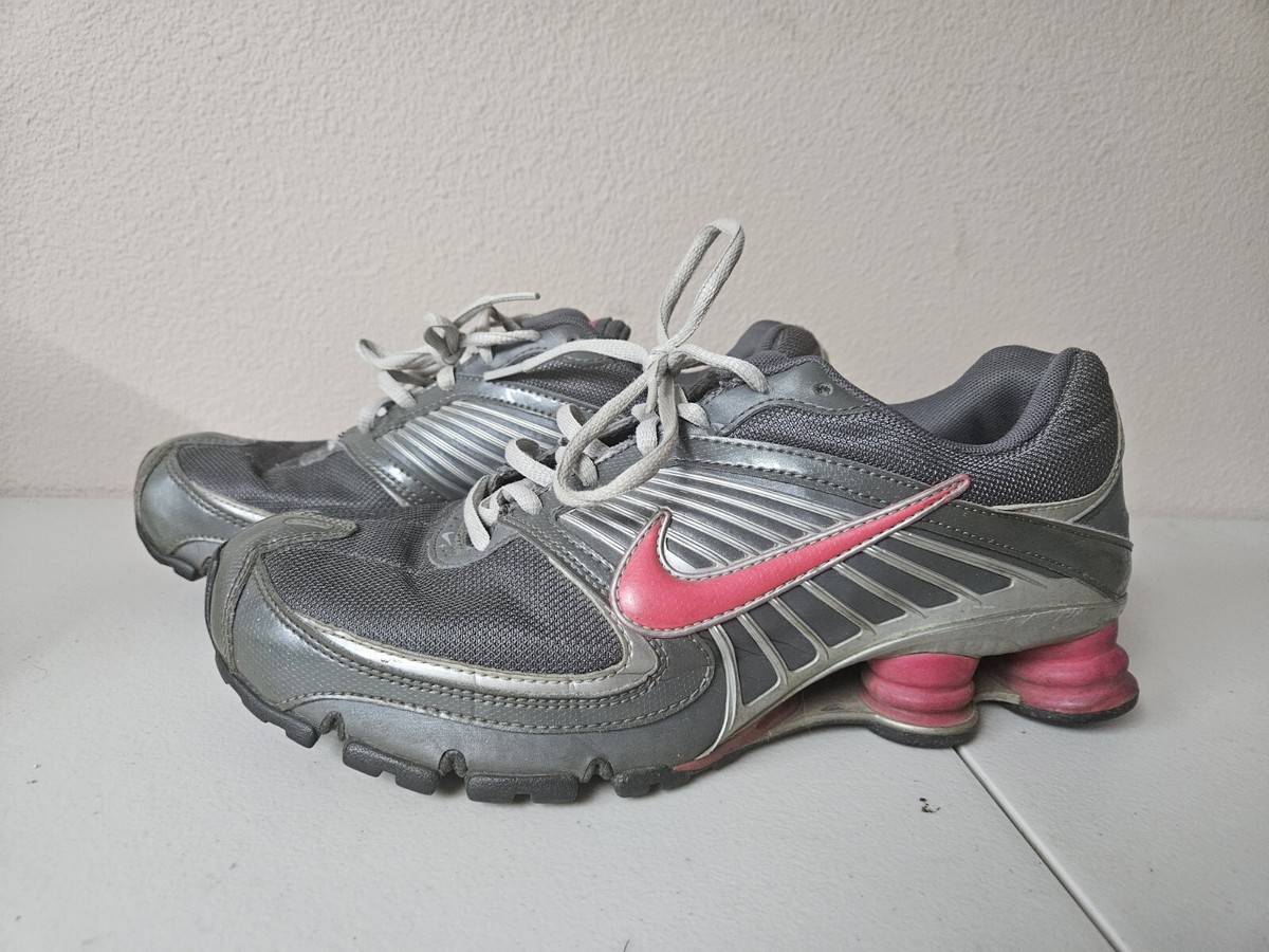 Nike Shox Turbo 8 Running Shoes Grey Pink Size 10 Womens
