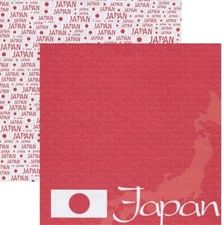JAPAN country 1 sheet Scrapbook Paper double-sided Reminisce PSP036