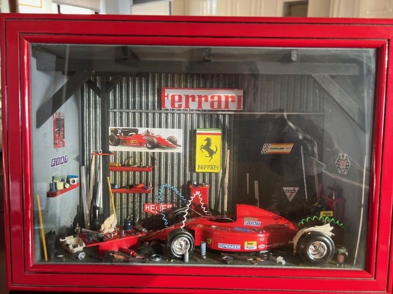 Patrick Richard LA RUEE VERS L'ART Ferrari Handmade 3D Garage Shadowbox