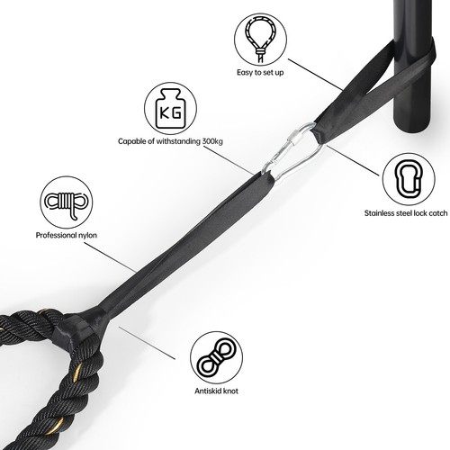 2025 Combat Rope Belt - Heavy Duty Auxiliary Training Belt for MMA & Fitness - Picture 3 of 8