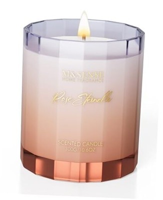  Rose Scented Candles for Home 10.6oz 60 Hour Burn, Luxury Jar Rose Eternelle