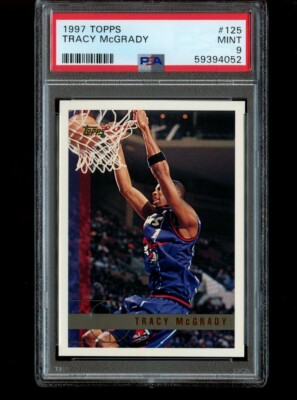1997-98 Topps Tracy McGrady Rookie #125 HOF RC PSA 9 Mint | eBay