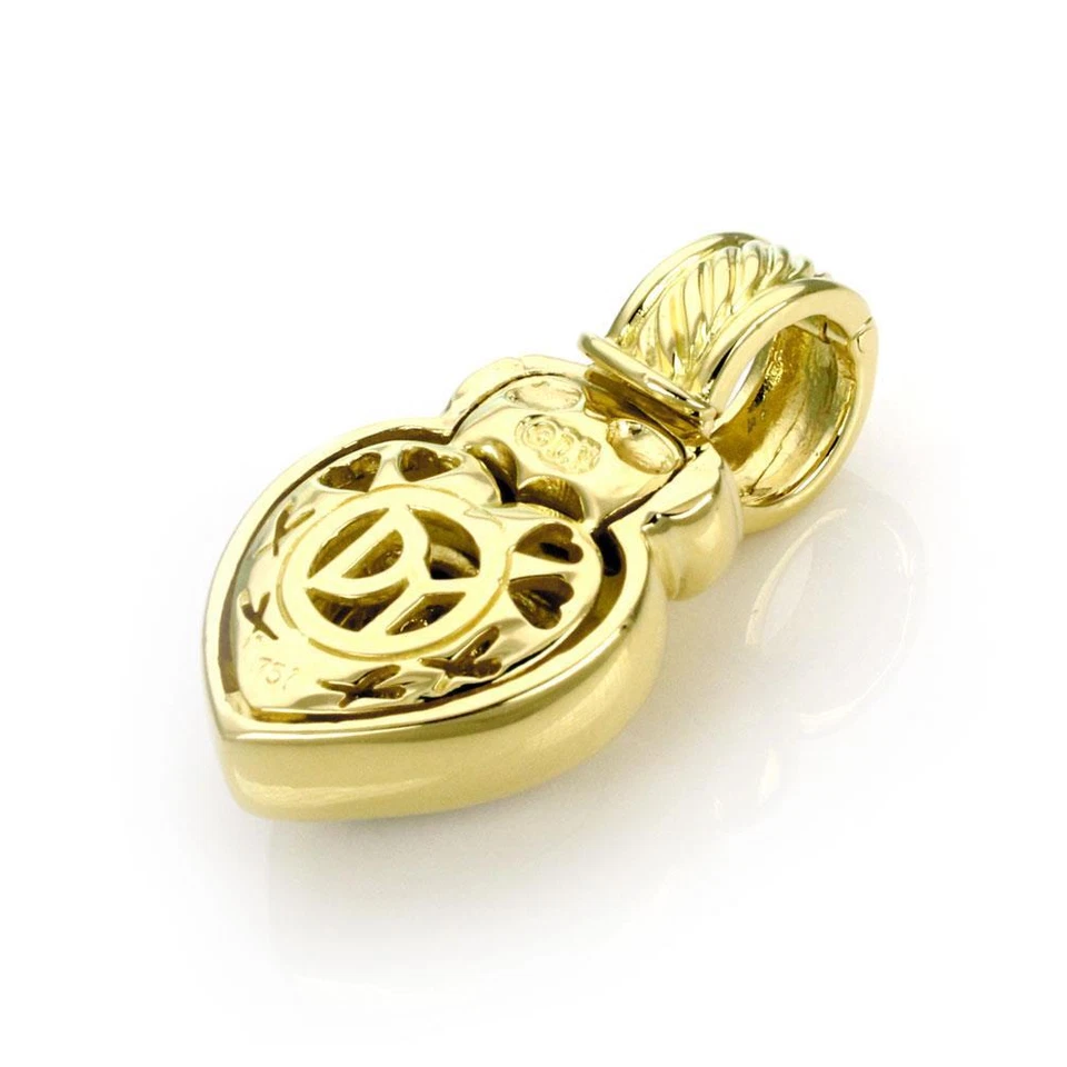 Colgante Corazón David Yurman Pavé Diamante Oro Amarillo 18k Foto 4 de 4