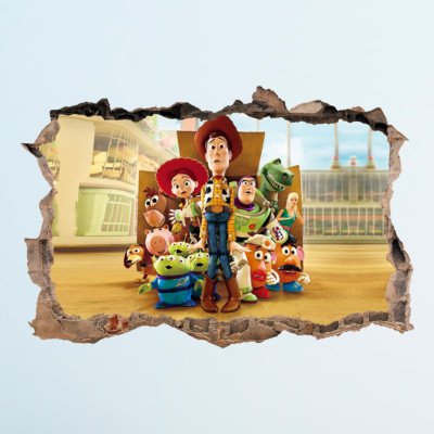 TOY STORY LOCH IN WANDAUFKLEBER AUFKLEBER TOY STORY DEKO KINDERZIMMER DEKO