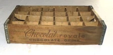 Chocolat royale Chocolate Drinks Vintage 24 Compartment 18 x 12 ins Wooden Crate
